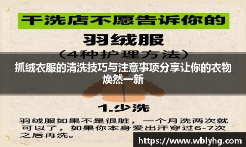 抓绒衣服的清洗技巧与注意事项分享让你的衣物焕然一新